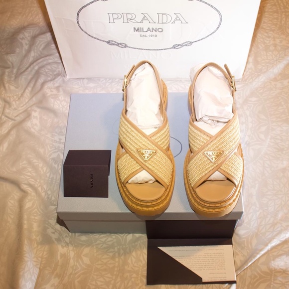 Prada Crochet Sandals – Size 37.5 (Authentic, Brand New in Box) - Picture 1 of 6
